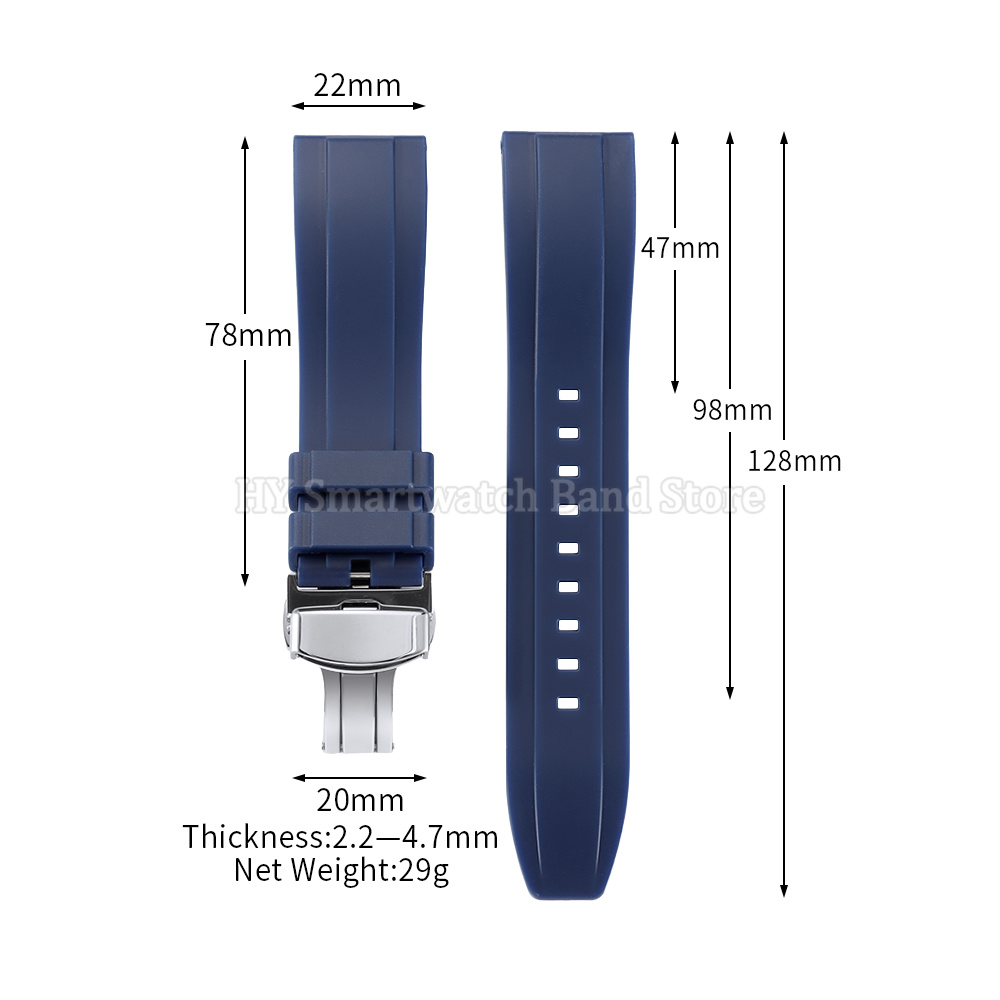18mm 20mm 22mm 24mm Silicone W - Suede Strap Watch review and price