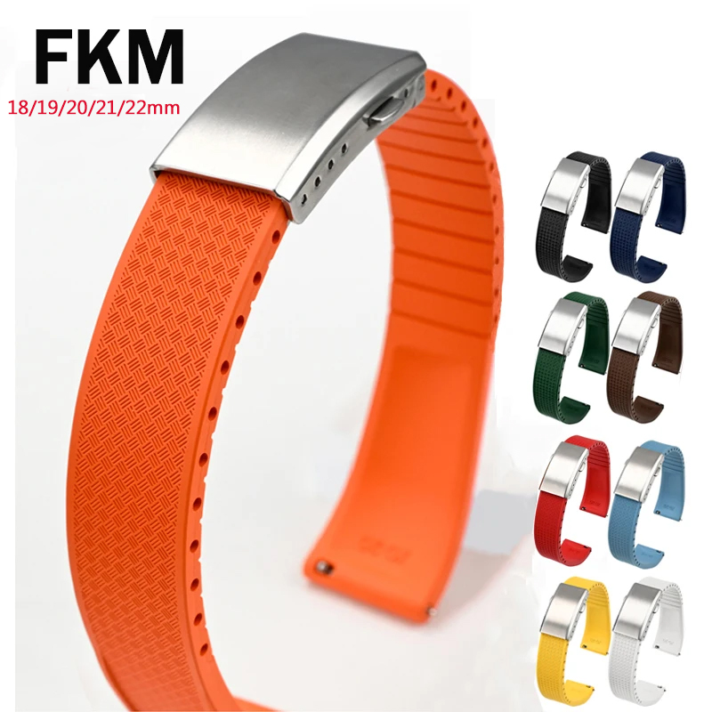Fluoro Rubber Watch Band FKM T - Suede Strap Watch review and price