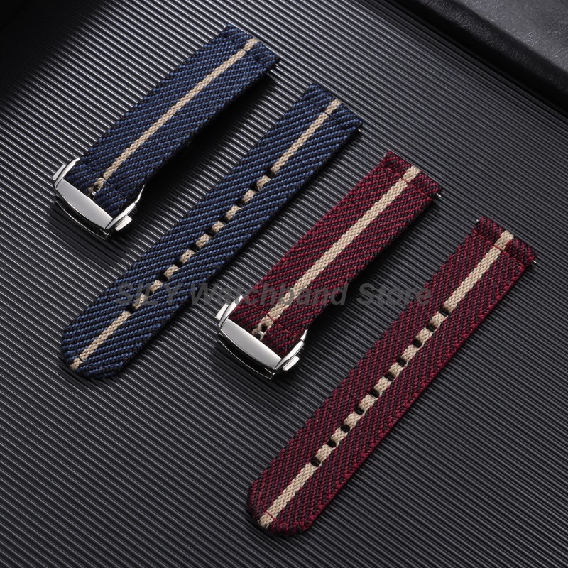 Woven Canvas Fabric Watch Band - Suede Strap Watch review and price
